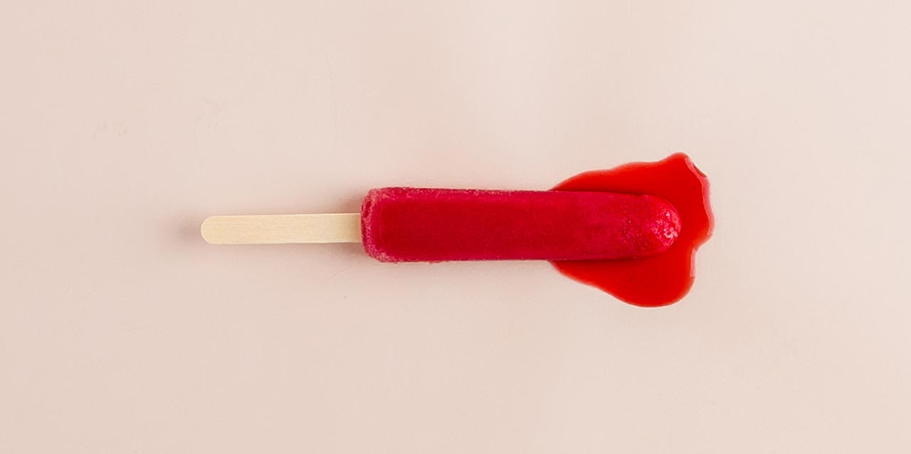 gelado de morango