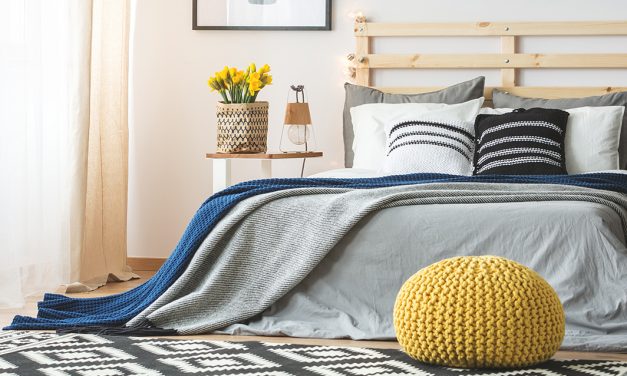 Linhas horizontais para ampliar o quarto